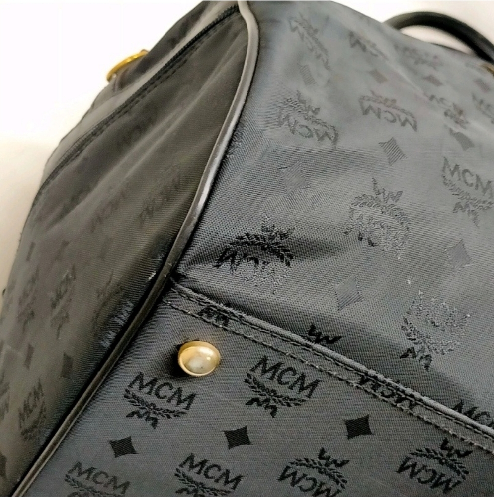 MCM 22" Ottomar Weekender Bag in Black Lairetos Jacquard - Picture 6 of 9
